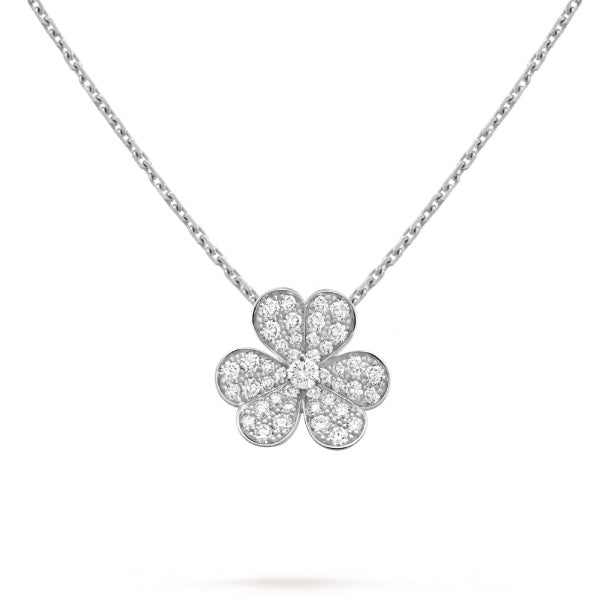 ˇSirae GemˇCLOVER DIAMOND NECKLACE SILVER