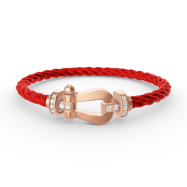 ˇSirae GemˇFORCE LARGE HORSESHOE HALF DIAMOND BRACELET ROSE GOLD
