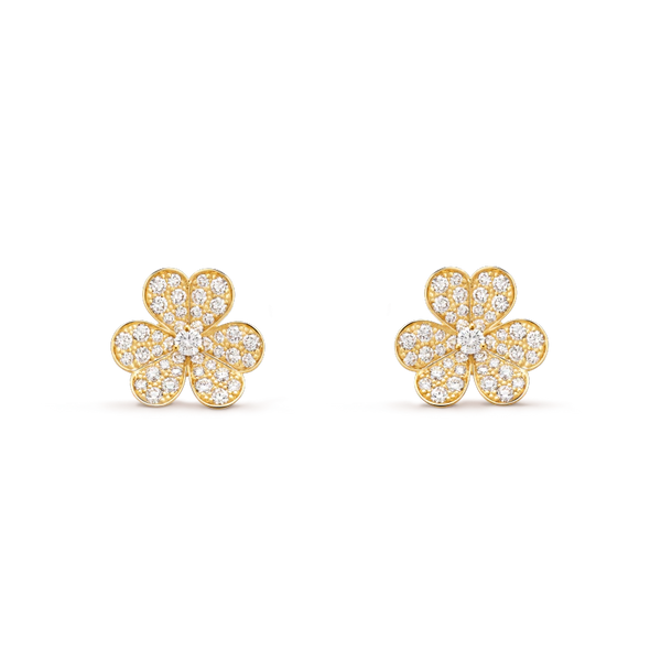 ˇSirae GemˇFRIVOLE GOLD FLOWER DIAMOND EARRINGS